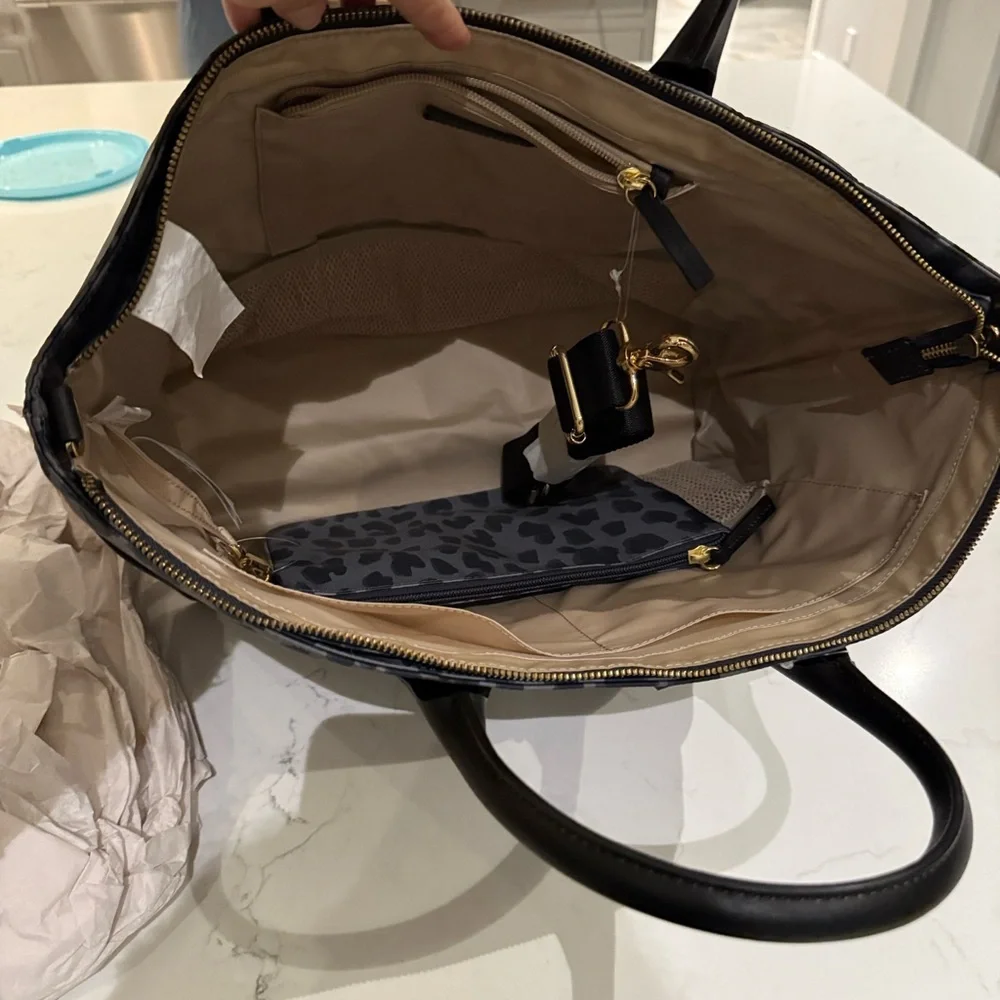Pottery Barn Leopard Print Diaper Tote Bag NWT